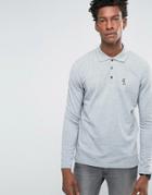 Religion Long Sleeve Pique Polo - Gray