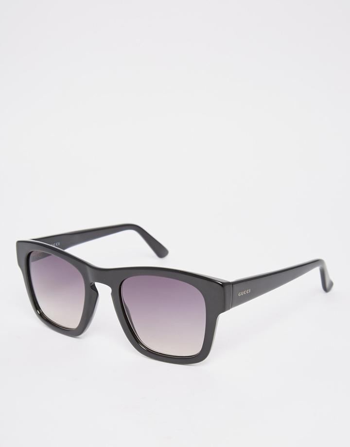 Gucci Square Sunglasses In Black - Black