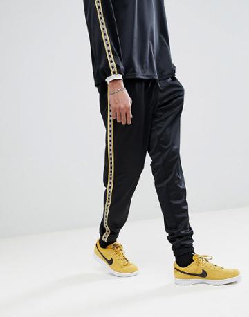 Vfiles Joggers In Black With Taping - Black