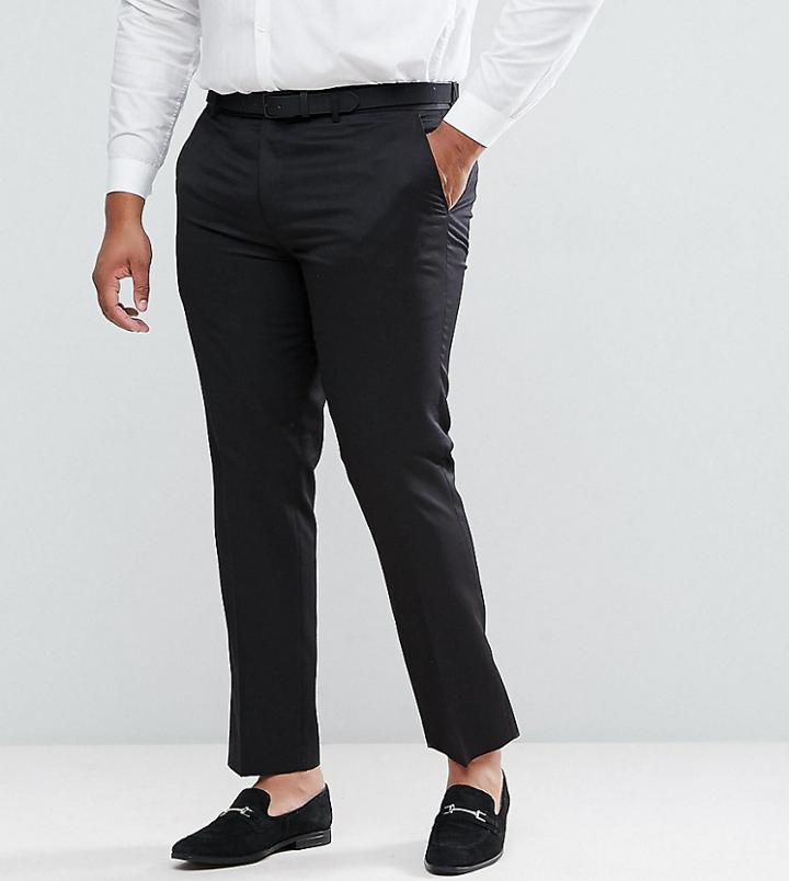 Farah Plus Skinny Tuxedo Suit Pants - Black