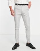 Topman Suit Pants In White Stripe
