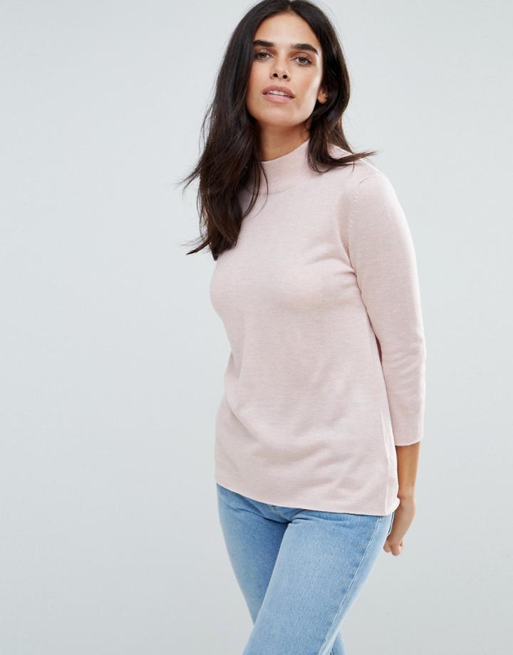 Vila High Neck Sweater-pink