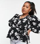 Fashion Union Plus Halter Wrap Blouse-multi