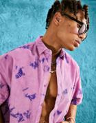 Asos Design Boxy Oversized Shirt In Purple Tie Dye - Part Of A Set