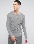 Selected Homme Sweatshirt With Stripe - Blue