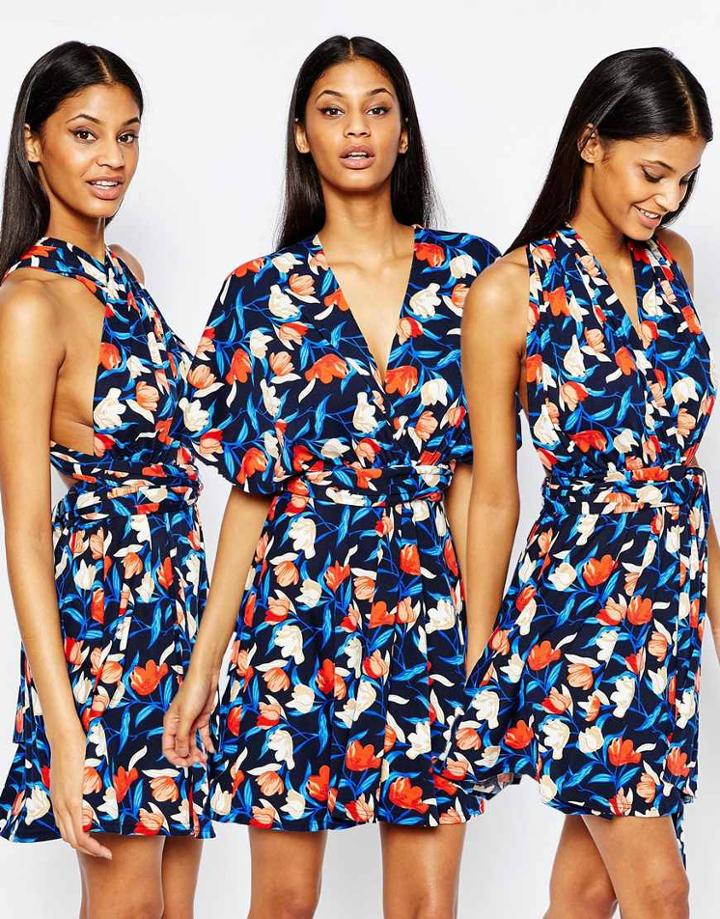 Club L Multiway Cross Back Skater Dress