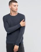 Sisley Crew Neck Sweater With Elbow Patch - Gray