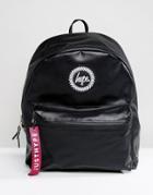 Hype Exclusive Rubberised Jet Black Backpack - Black