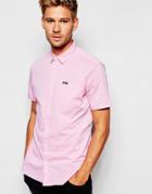 Pepe Jeans Miles Micro Dot Red Short Sleeve Slim Fit Shirt - Red