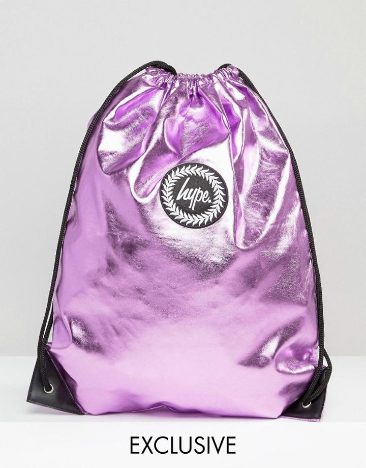 Hype Exclusive Kit Bag In Metallic Baby Pink - Pink