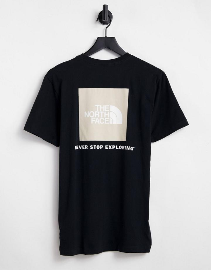 The North Face Redbox Back Print T-shirt In Black