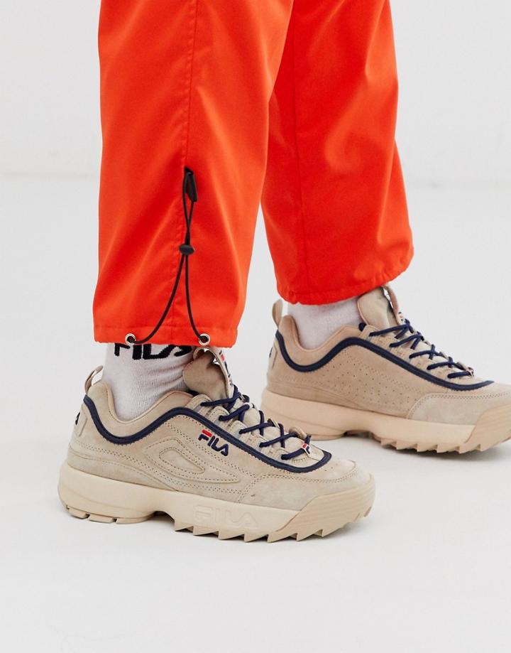 Fila Disruptor Lux Sneakers In Sand - White
