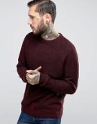 Asos Sweater With Rib Design - Red