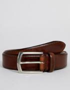 Ted Baker Lillies Brogue Belt In Burnished Leather - Tan