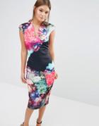 Ted Baker Brynee Bodycon Dress In Focus Bouquet Print - Multi