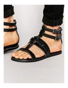 Asos Sandals In Black Leather - Black