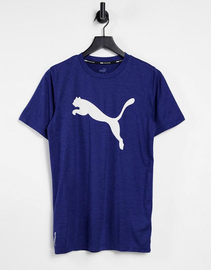 Puma Training Favorite Logo T-shirt In Blue-blues