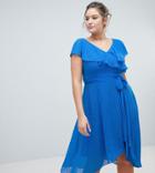 Coast Plus Dobby Wrap Dress - Blue