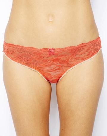 Mimi Holiday Brandy Snap Lace Classic Knicker - Orange