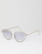 Asos Design Almond Multi Frame Cat Eye Sunglasses - Multi