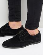Zign Suede Derby Shoes - Black