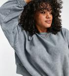 Asos Design Curve Oversized Sweatshirt In Washed Gray