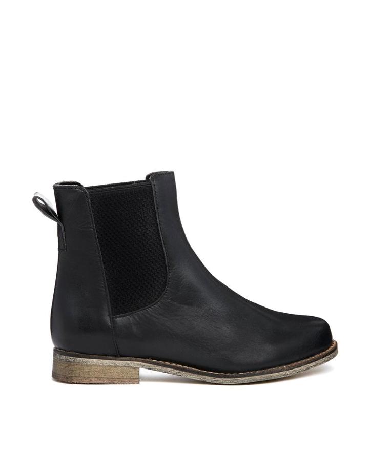 Asos Au Revoir Leather Chelsea Ankle Boots