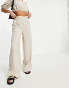 Na-kd X Jazmin Azizam Set Wide Leg Pants In Beige-neutral
