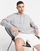 Only & Sons Relaxed Fit Logo Hoodie In Light Gray-grey