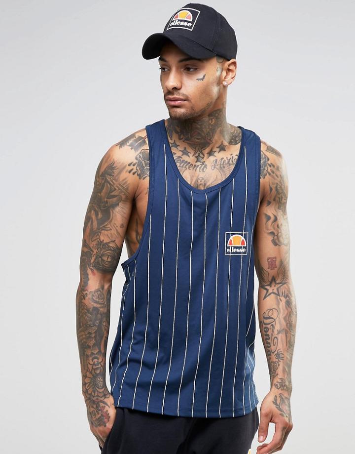 Ellesse Stripe Tank - Navy