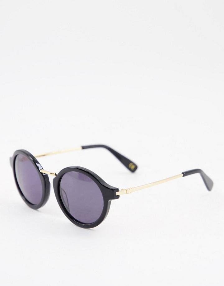 Whistles Preppy Round Lens Sunglasses-black