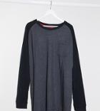 Duke Long Sleeve Raglan T-shirt With Chest Pocket-grey