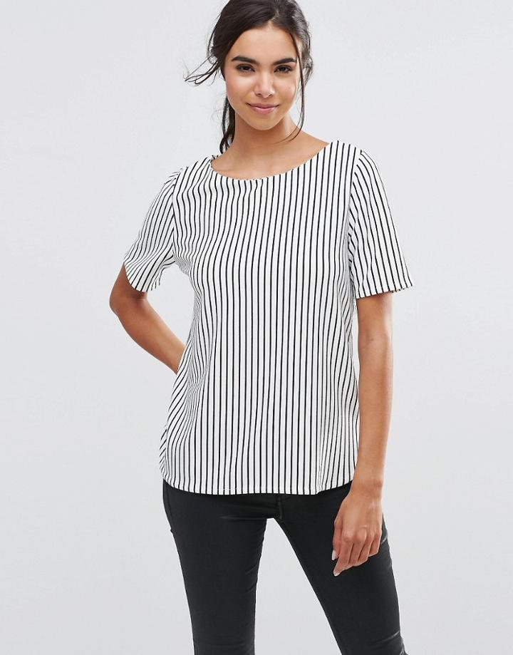 Minimum Justina Stripe Top - White