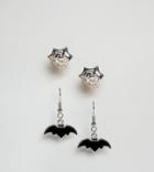 Asos Halloween Pack Of 2 Creepy Earrings - Silver