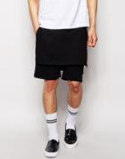 Asos Jersey Shorts With Front And Back Panels - Black