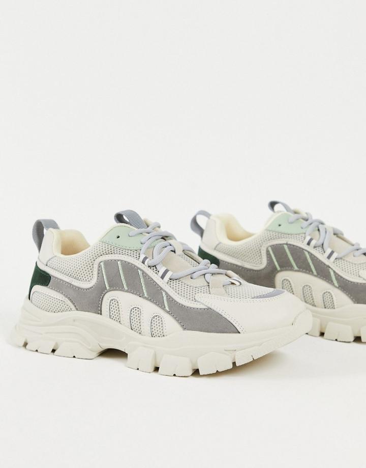 Na-kd Trekking Sole Chunky Sneakers In Gray