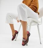 Asos Design Wide Fit Vision Embellished Loafer Flat Shoes - Multi