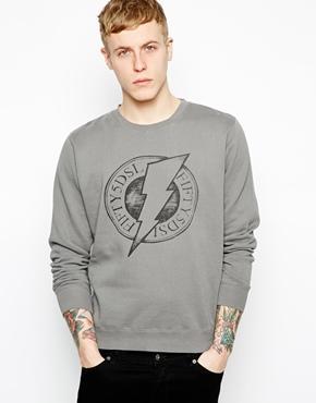 55dsl Lightning Bolt Sweatshirt - Gray