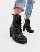 Dr Martens Kendra Cherry Leather Heeled Ankle Boots - Red