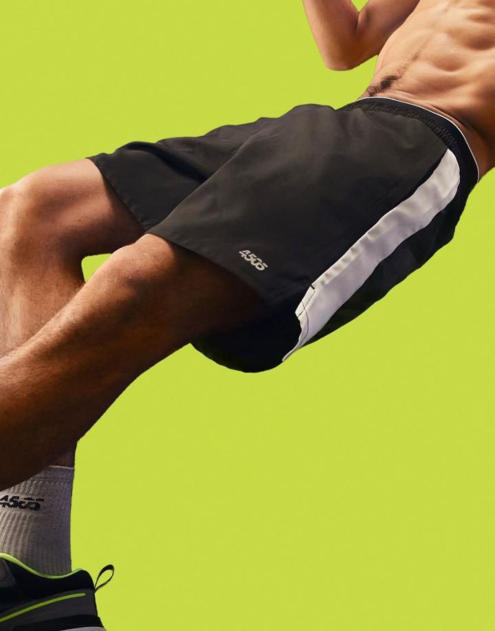 Asos 4505 Training Shorts With Contrast Panel-black