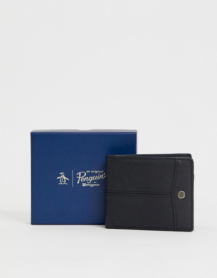 Original Penguin Wallet In Black - Black