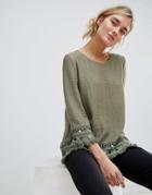 See U Soon Tunic Top With Coin Embroidery - Green