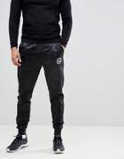 Hype Skinny Sweatpants In Black Camo - Green