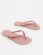 Havaianas Slim Velvet Flip Flops In Rose-pink