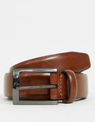 Burton Menswear Leather Belt In Brown