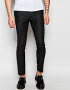Noak Pants With Fleck In Super Skinny Fit - Black