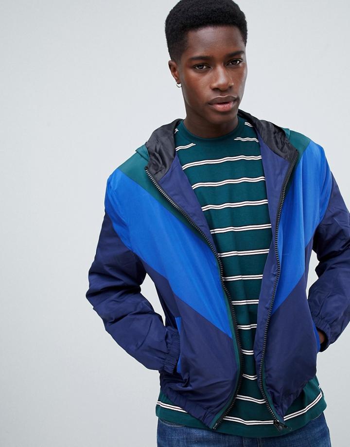 New Look Color Block Jacket In Blue - Blue