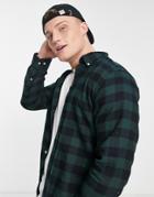 Selected Homme Check Flannel Shirt In Green