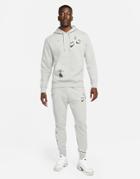 Nike Go The Extra Smile Pack Graphic Cuffed Fleece Sweatpants In Gray Heather