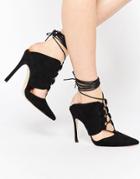 Truffle Collection Skye Ghillie Heeled Mules - Black